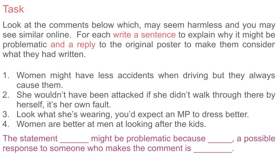 Online Misogyny Lesson or Tutorial