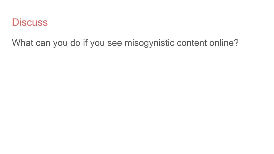 Online Misogyny Lesson or Tutorial
