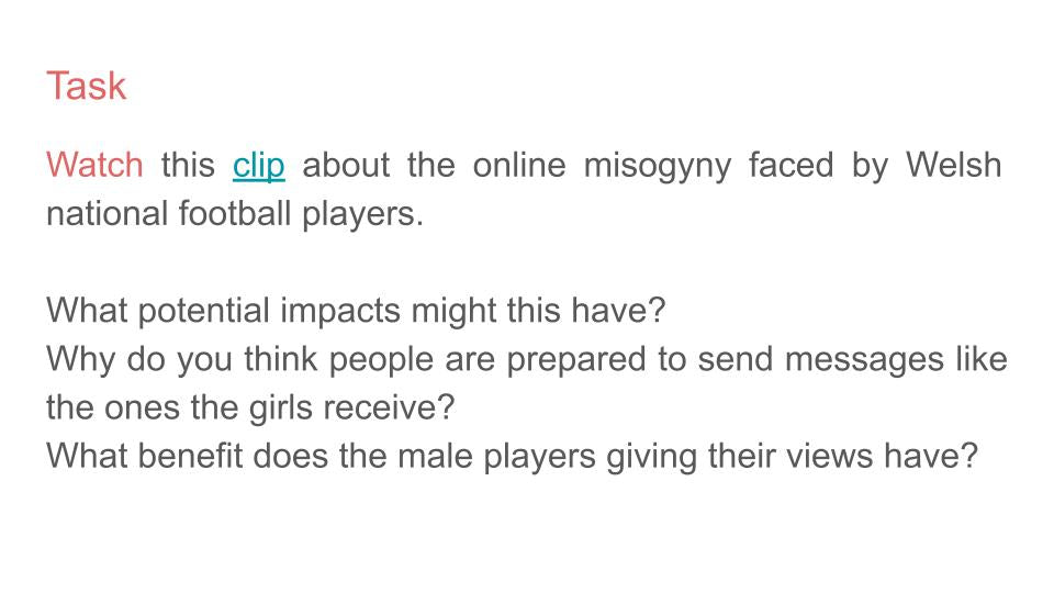 Online Misogyny Lesson or Tutorial