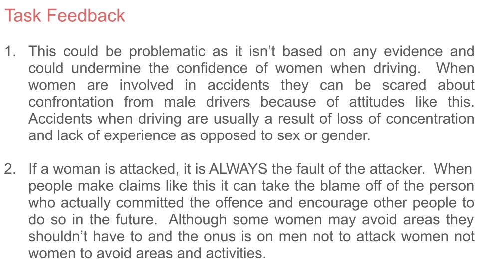Online Misogyny Lesson or Tutorial