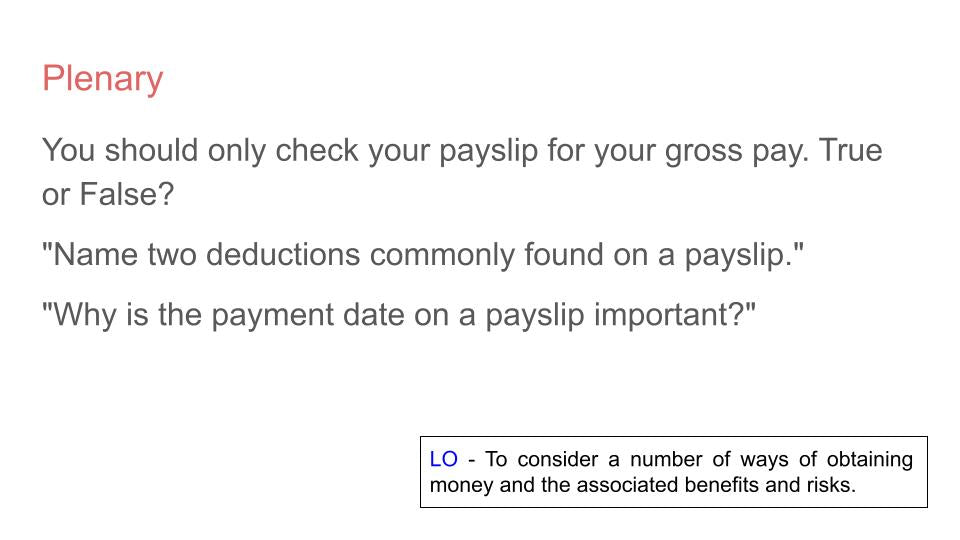 Payslips Tutorial