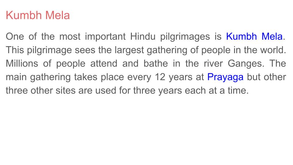 Hindu Pilgrimage - Kumbh Mela Lesson