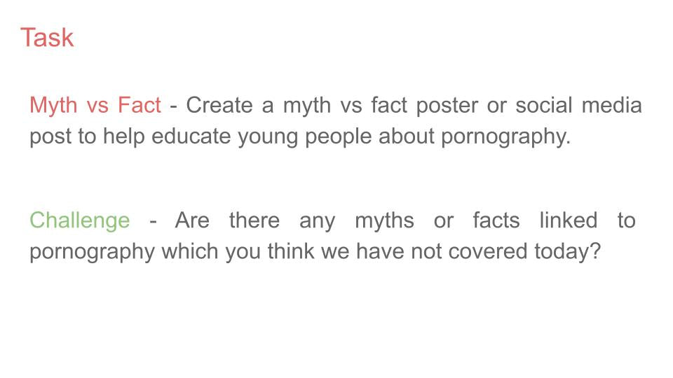 Pornography PSHE Lesson