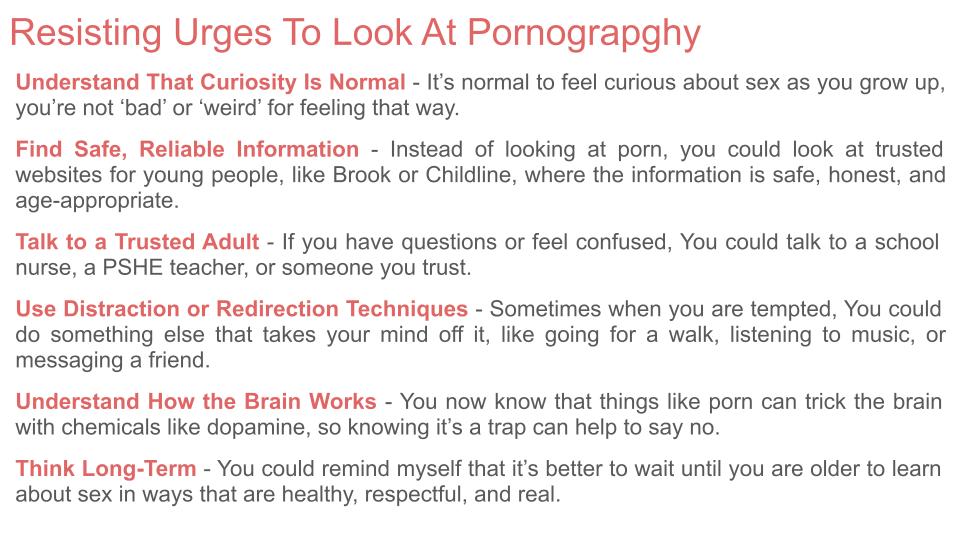 Pornography PSHE Lesson