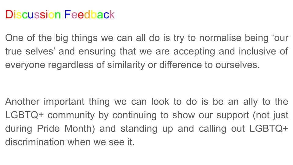 Pride Month Tutor Time - Being Ourselves and an ally