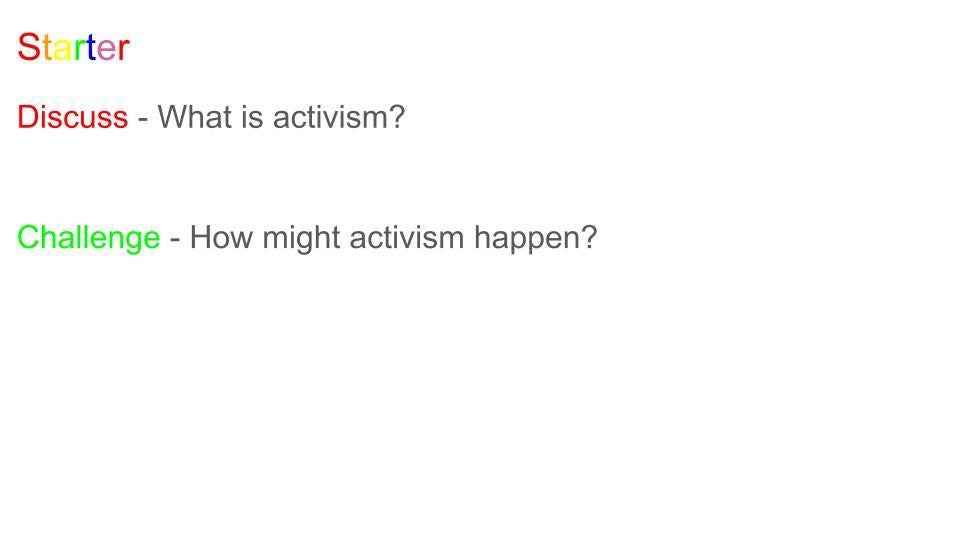 Pride Month Activism Lesson
