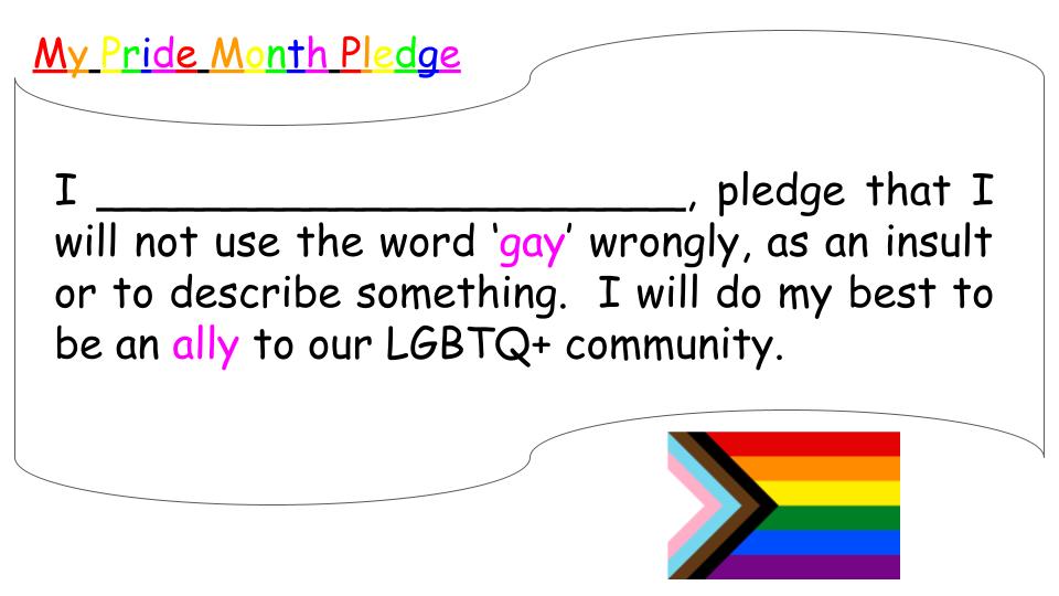 Pride Month Tutor Time / Assembly Resource