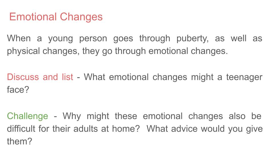 Puberty - Emotional Changes & Attraction Lesson