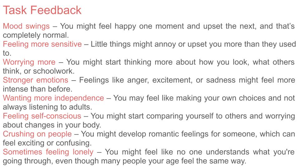 Puberty - Emotional Changes & Attraction Lesson