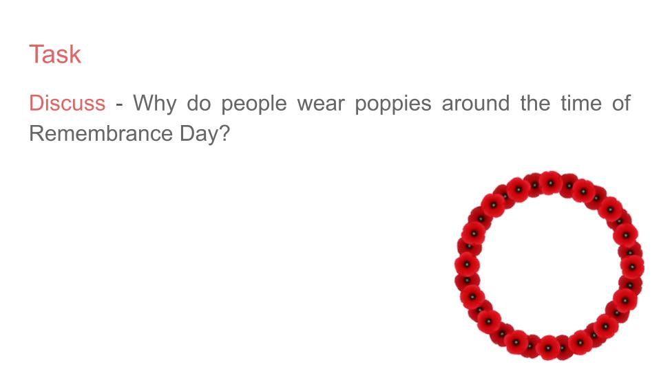 Remembrance Day Lesson or Tutorial / Assembly
