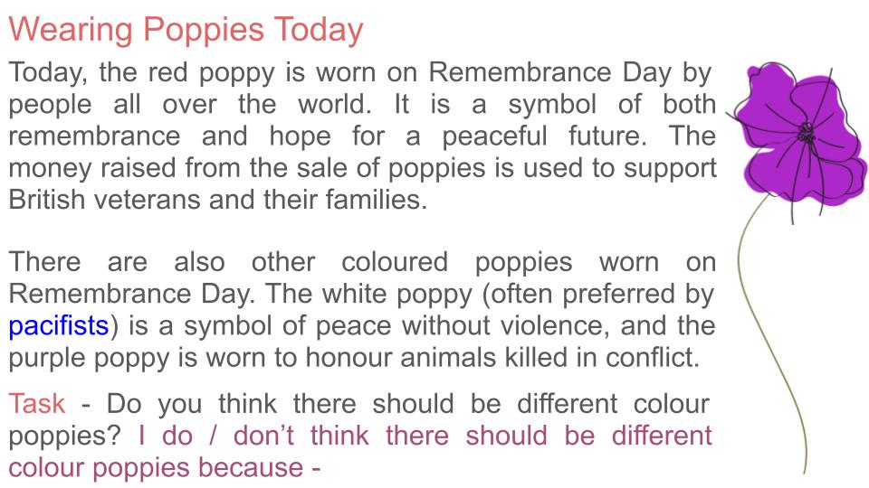 Remembrance Day Lesson or Tutorial / Assembly