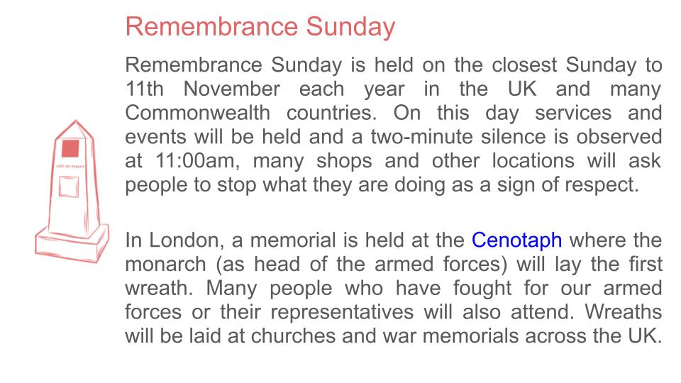 Remembrance Day Lesson or Tutorial / Assembly