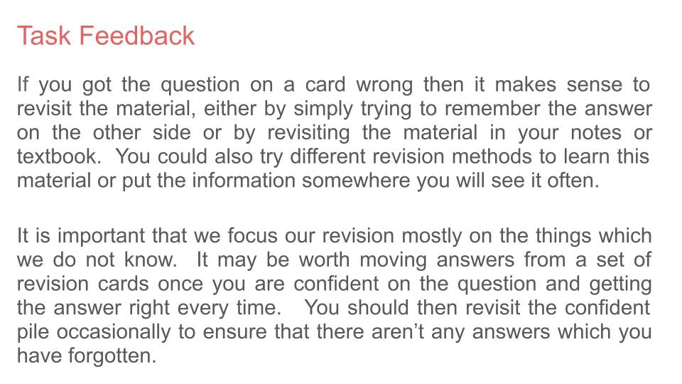 Revision - Using Flashcards Tutorial / Assembly
