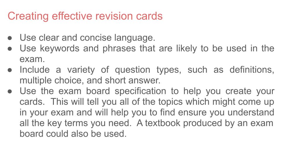 Revision - Using Flashcards Tutorial / Assembly