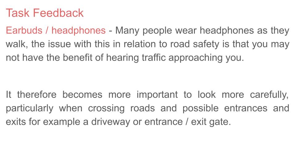 Road Safety Lesson or Tutorial