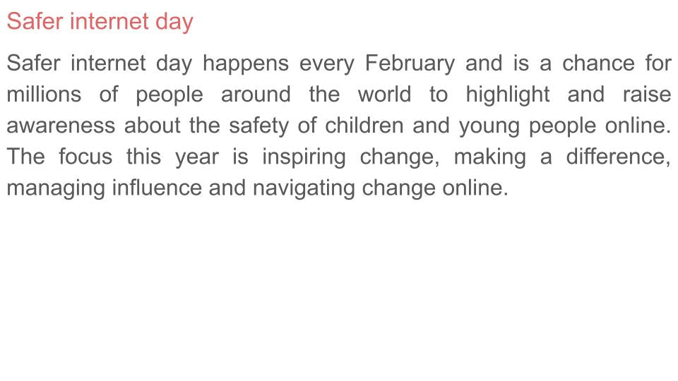 Safer Internet Day
