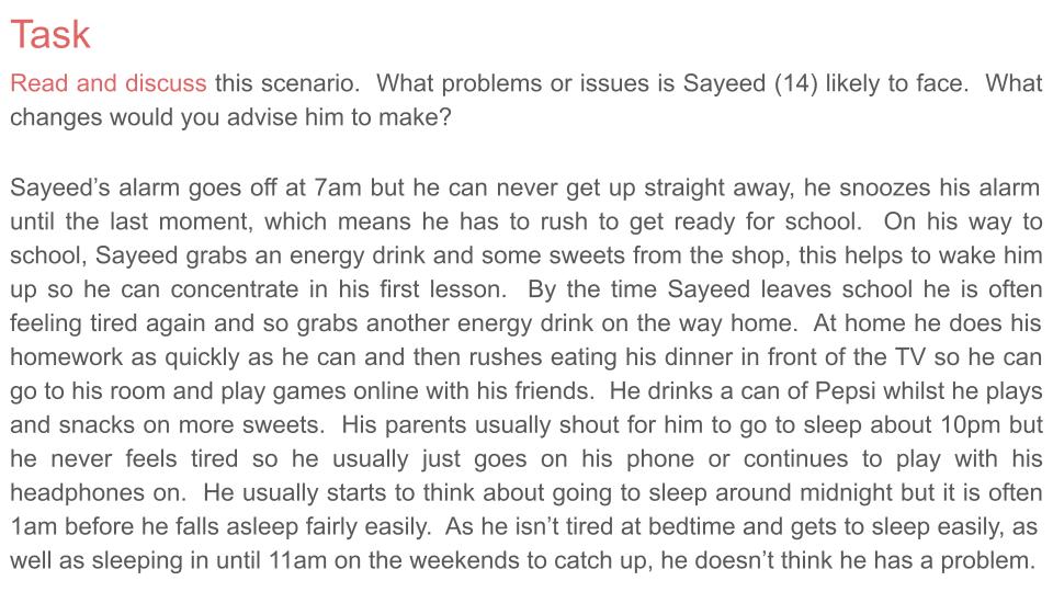Sleep Lesson, Tutorial or Poster