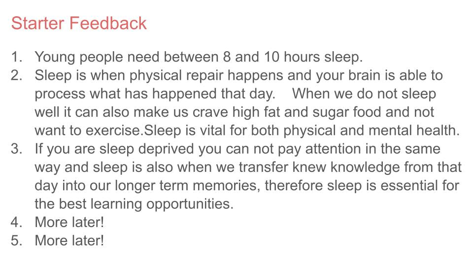 Sleep Lesson, Tutorial or Poster
