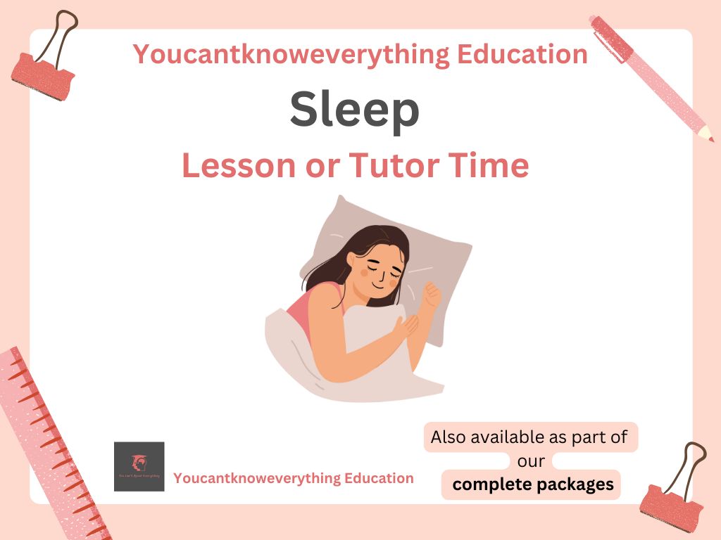Sleep Lesson, Tutorial or Poster