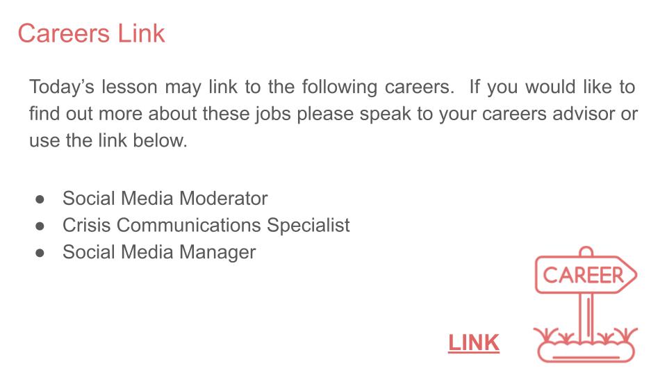 Social media conflict escalation pshe lesson tutor time 2026 free careers