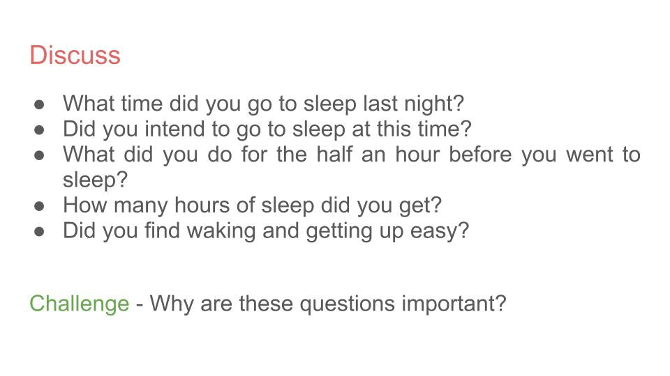 mental health pshe lesson ks3 ks4 sleep