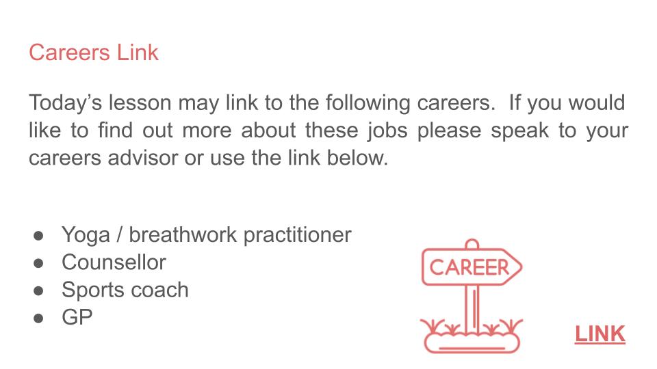 stress careers lesson slide mental health pshe