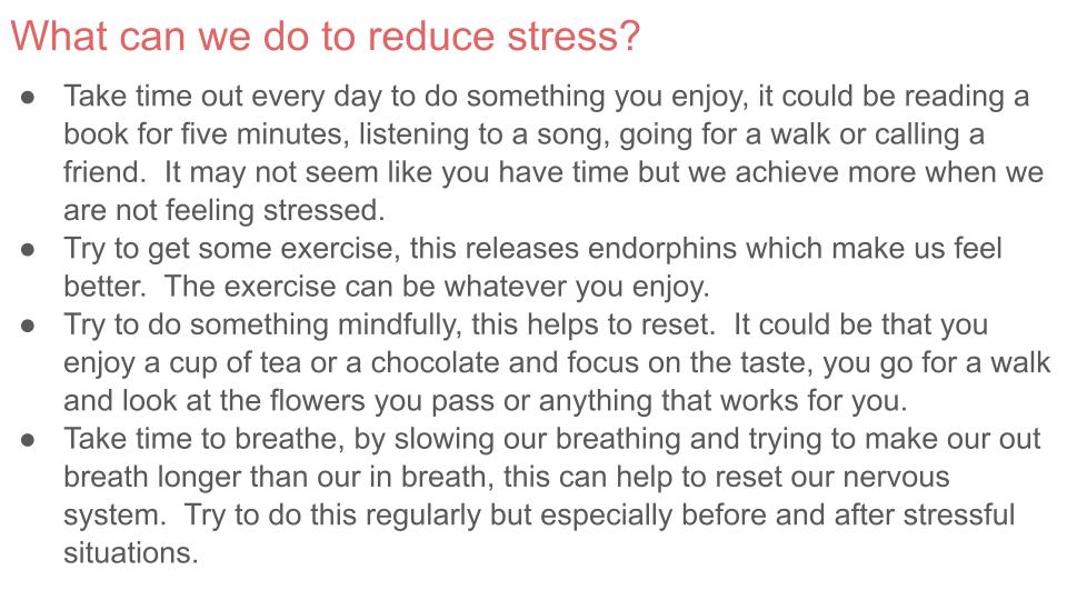 Stress Awareness Week Tutorial / Assembly