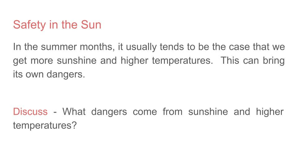 sun safety pshe lesson tutor time assembly dangers