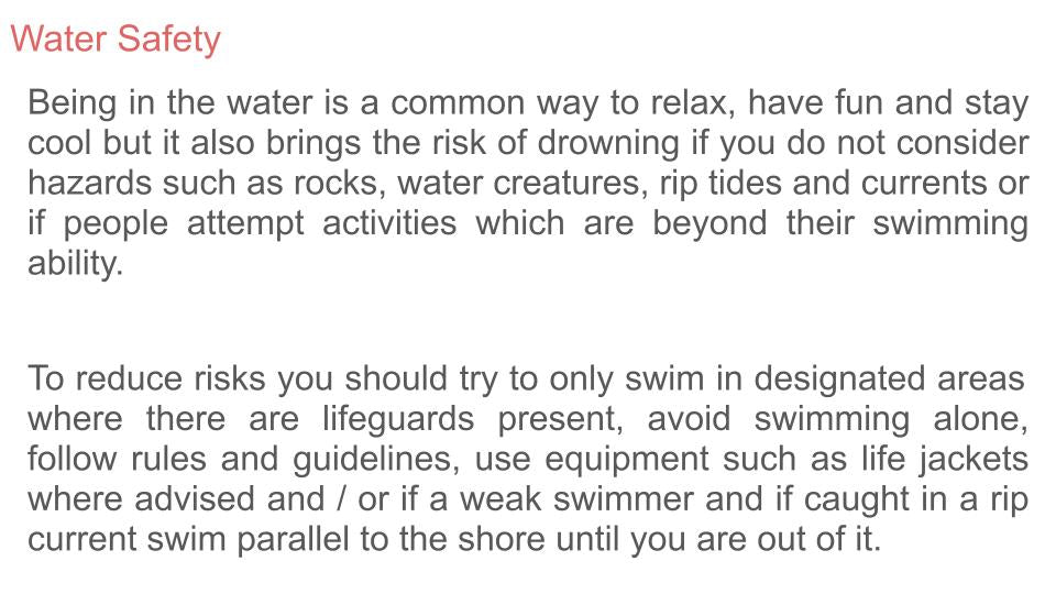 water safety pshe summer lesson resource