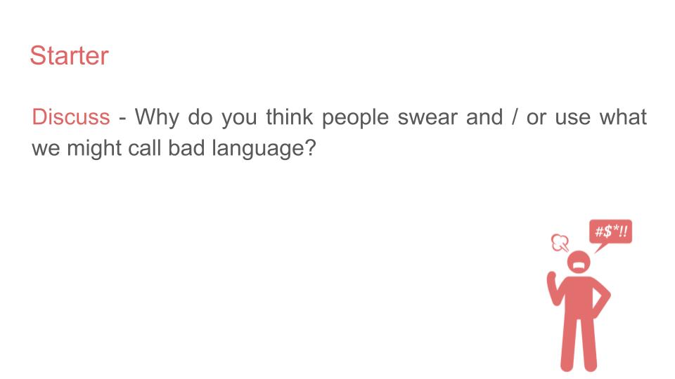 Swearing PSHE / Behaviour Lesson