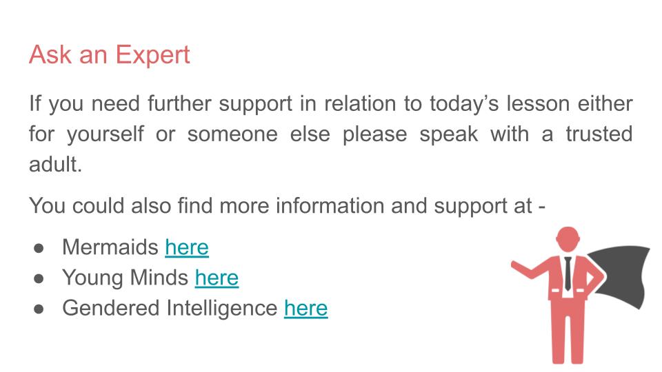 transgender transphobia pshe lesson guidance