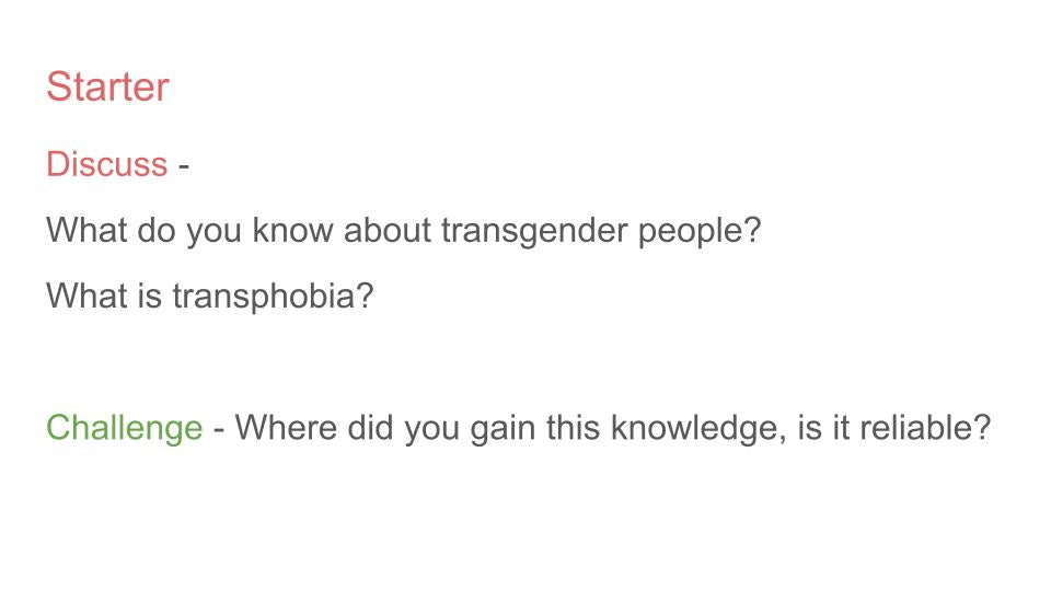 Transgender & Transphobia Tutorial