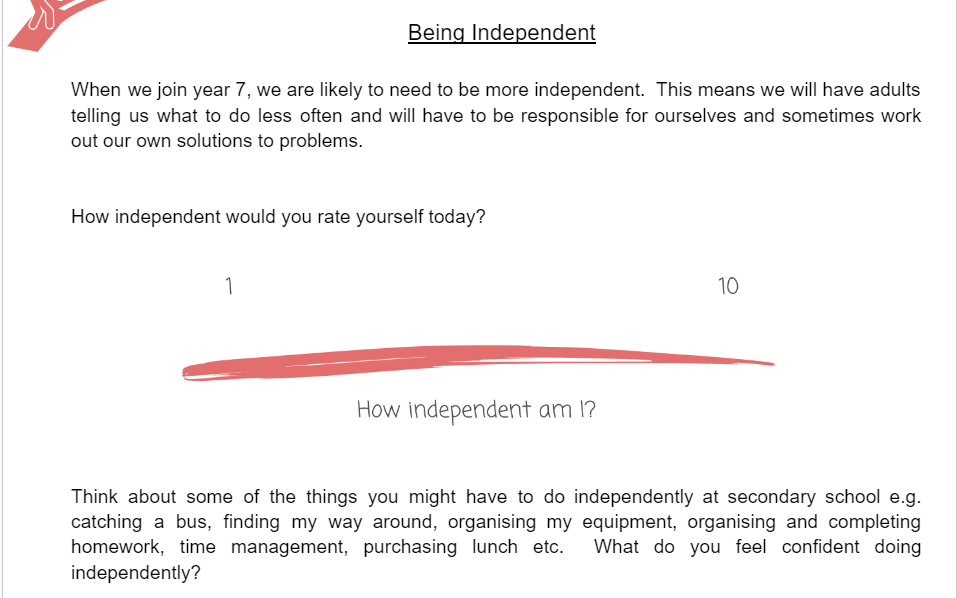 Transition to Secondary School Booklet