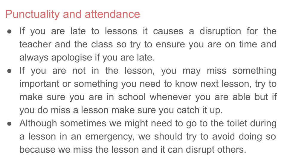 Transition to Secondary School Tutorial
