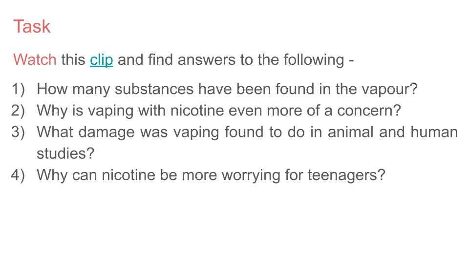Vaping Lesson, Tutorial or Display