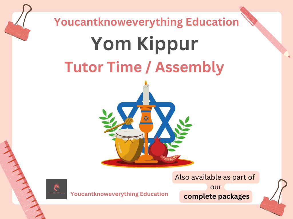 Yom Kippur Tutor Time Assembly form time lesson resource judaism RE