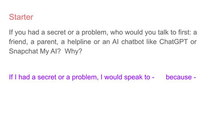 AI Chatbots PSHE RSHE lesson tutor time resource 2026 guidance online safety