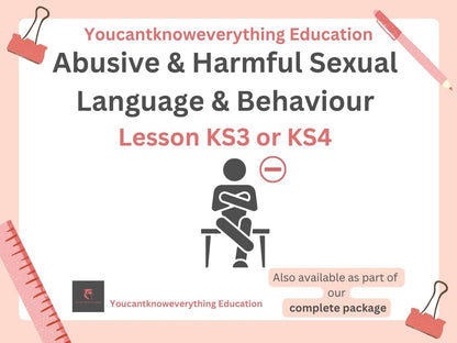 harmful sexual language PSHE lesson KS3 KS4