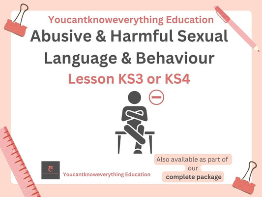harmful sexual language PSHE lesson KS3 KS4