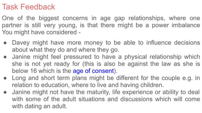 Age Gap Relationships Free Tutor Time Resource - PSHE