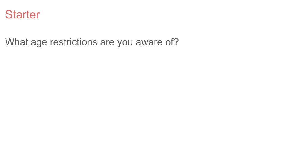 Age Restrictions Tutorial
