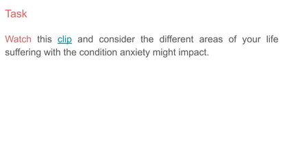 Anxiety Lesson