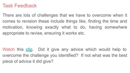 Approaches to Revision Lesson