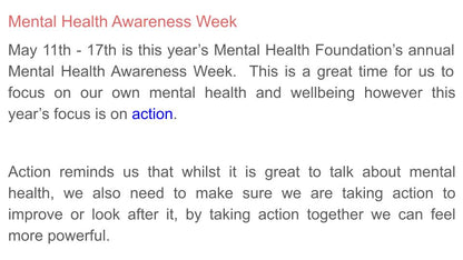 Mental Health Awareness Week 2026 - Action