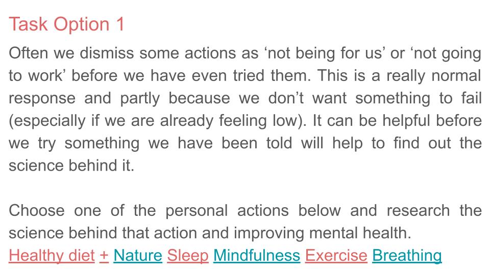 Mental Health Awareness Week 2026 - Action