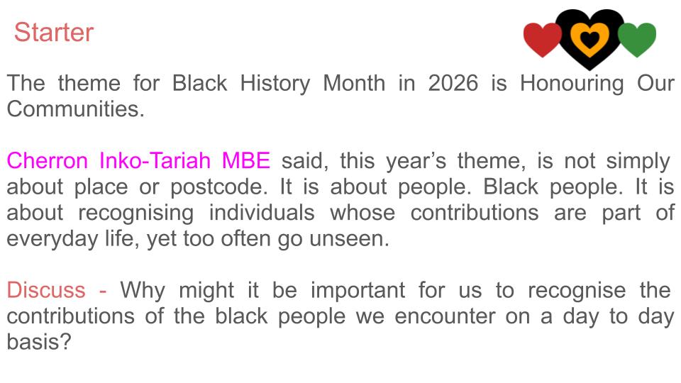 Black History Month 2026 - Honouring Our Communities