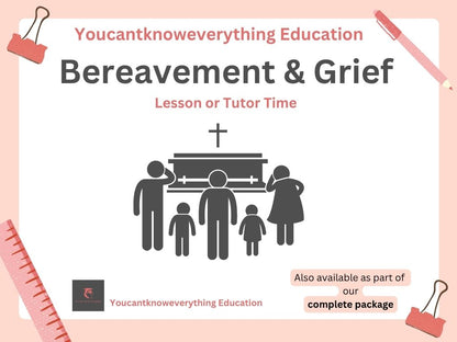 Bereavement grief PSHE lesson tutor time resource secondary KS3 KS4