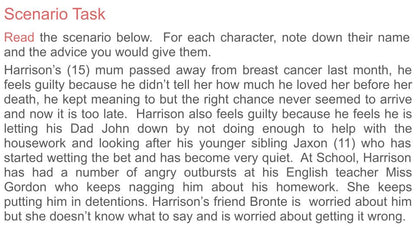 bereavement mourning grief pshe lesson form time tutor resource ks3
