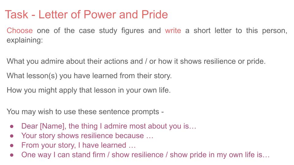 Black history month 2025 lesson tutor time standing firm in power and pride resource. letter