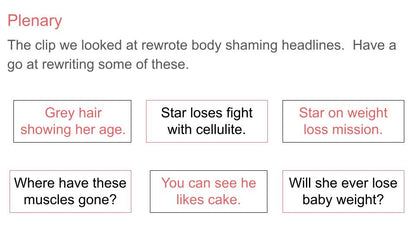 Body Shaming Lesson